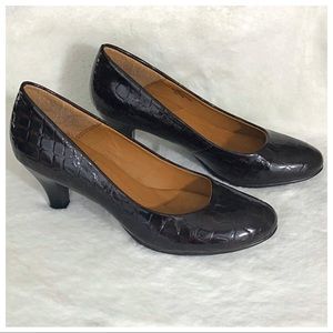 Sofft Patent Leather Brown Heels Size 9